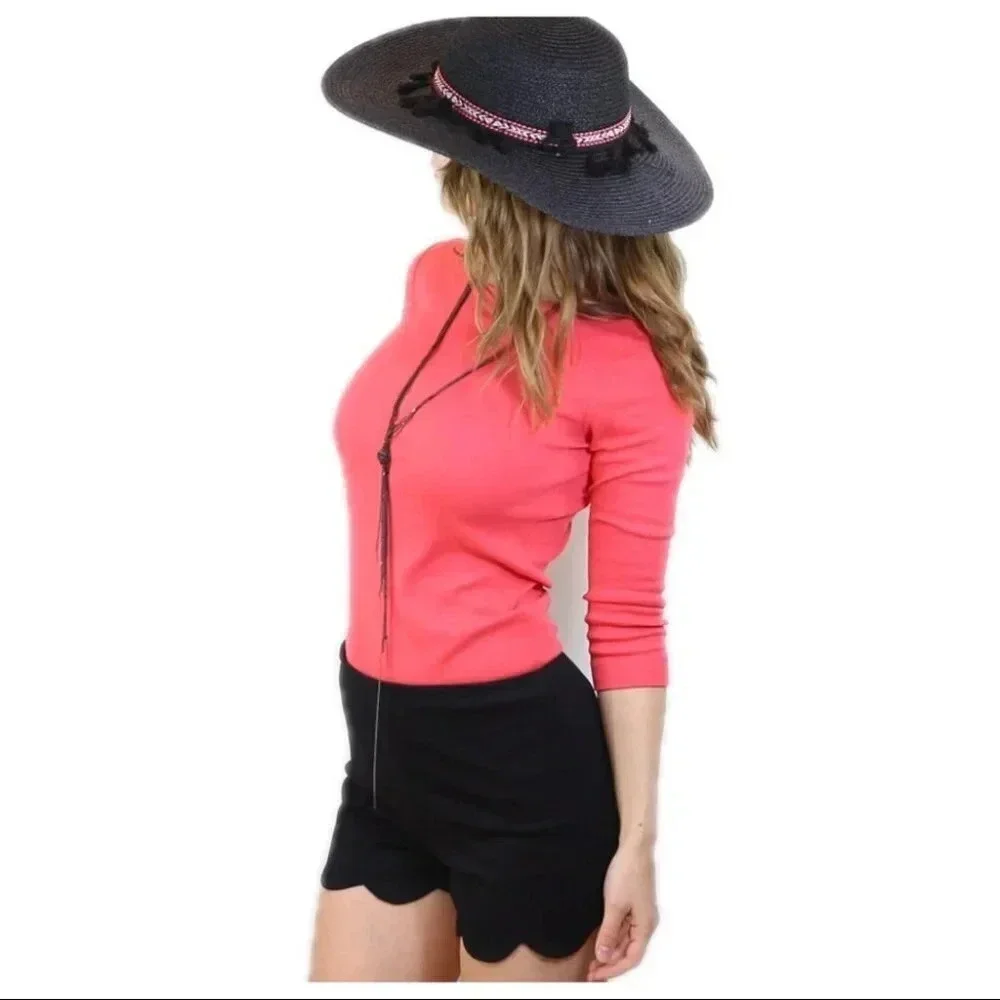 Boho fringe beach hat